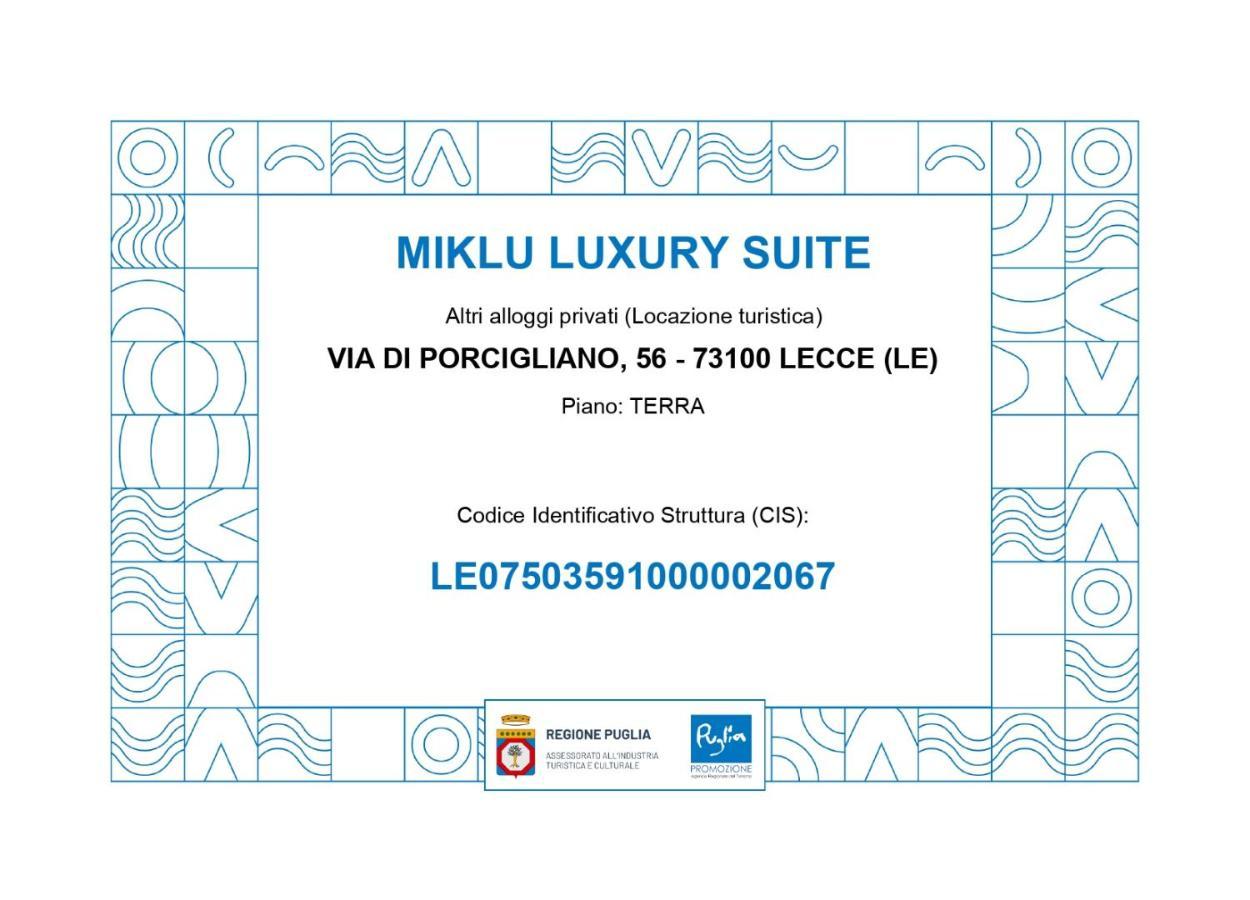 Miklu Luxury Suite Лече Екстериор снимка